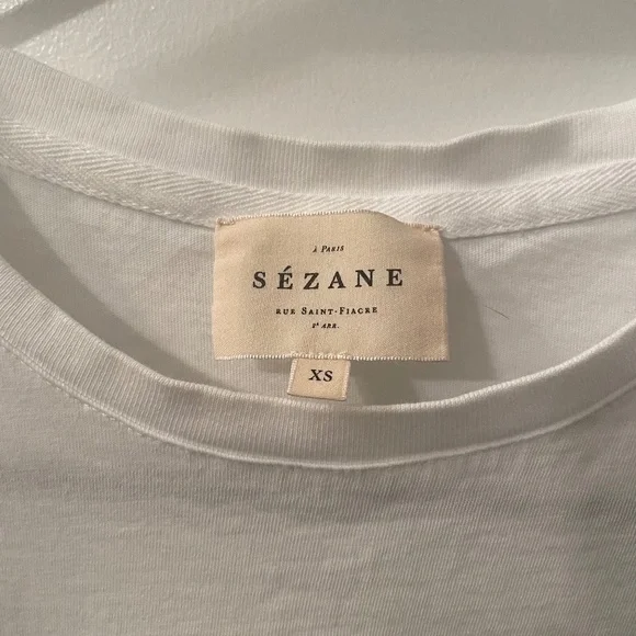 Sezane Conrad T-Shirt in White - Size XS - Picture 6 of 7